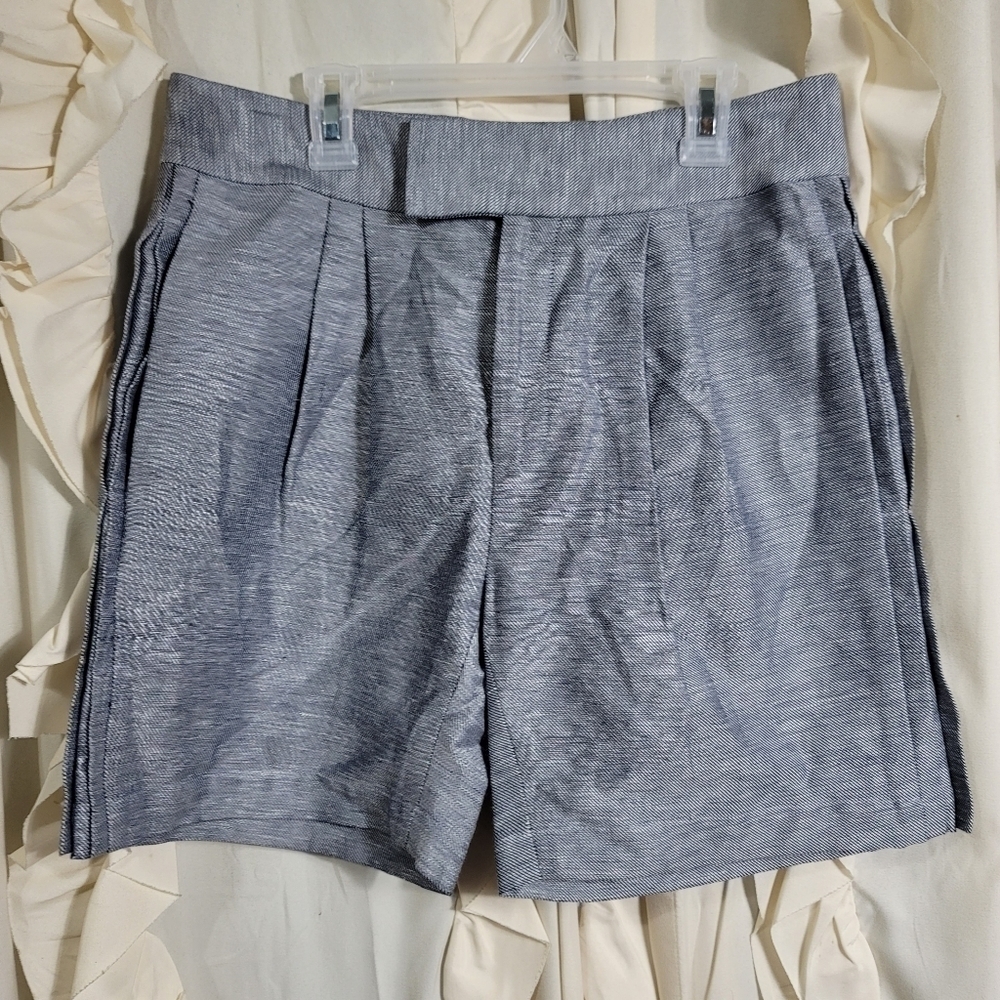Adam Lippes Linen Blend Blue/Gray Shorts 4